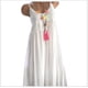 thumbnail image 2 of Vestido de verano Correa sin mangas Vestido de mujer Escote redondo Tela de niña, Blanco, XXL Sweethay  AP002181-05, 2 of 4