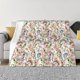 thumbnail image 1 of Fotbe Floral Manta de Franela con Estampado, Manta Ultrasuave para Cama, Sofá, Auto, Hipoalergénica y Antibolitas-40"x30", 1 of 6