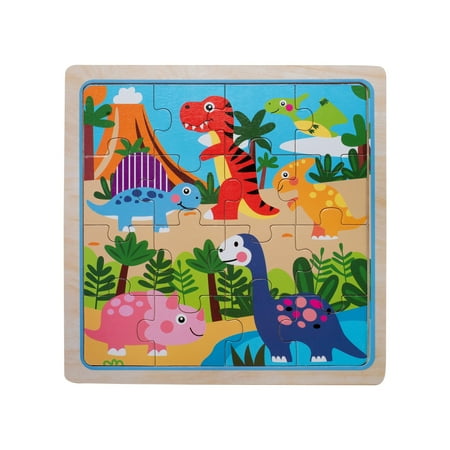 Eliiti Wooden Dinosaurs Jigsaw Puzzles for Kids 3 to 5 ...