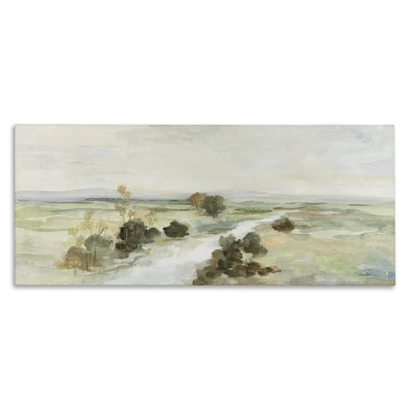 Stupell Industries Valley Creek Landscape Landscape & Nature Painting Wrapped Canvas Art Print Wall Art, 24 x 10