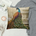 thumbnail image 2 of Nawypu  Christmas Pillow Covers Retro Peacock Christmas Throw Pillow Covers Winter Pillowcase Home Decor Living Room House Decorative Cushion Case for Sofa Couch, 2 of 5