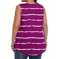 thumbnail image 6 of Frostluinai Striped Tank Tops for Women Plus Size Sleeveless Loose Fit Tanks Crew Neck Pleated Tanks Casual Color Block Tank Shirts, 6 of 6