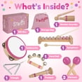 thumbnail image 2 of Set de música de madera Stoie's Pink Sensation Montessori 15 piezas, 2 of 8