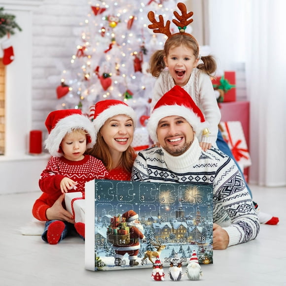 Christmas Gnome Advent Calendar 2024,Gnome Advent Calendar 2024 Adult Kids,Christmas Gnome Advent Calendar 2024 with Collectible Gnome Plush Dolls Toy,24 Day Christmas Gnome Advent Calendar