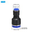 thumbnail image 2 of Uxcell 1/2 x 1/4 Inches Push to Connect Fittings, 5Pcs Plastic Air Line Fitting Quick Release Pneumatic Connectors, 2 of 6