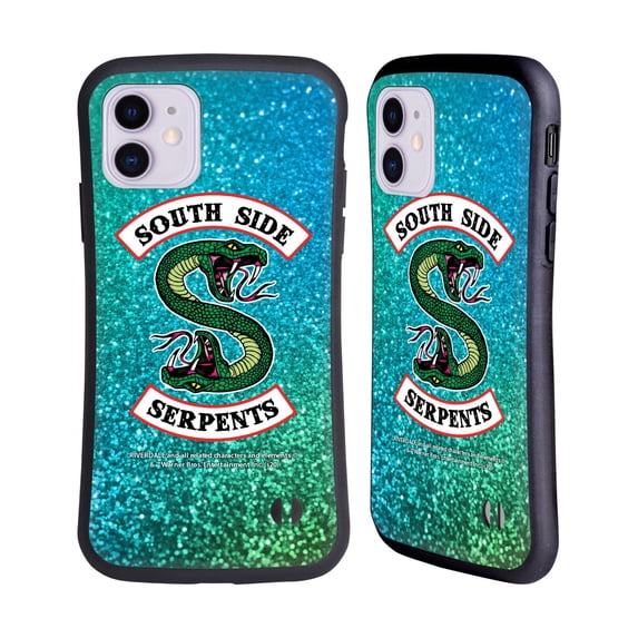Head Case Designs Officially Licensed Riverdale South Side Serpents Glitter Print Logo Hybrid Case Compatible with Apple iPhone 11
