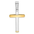 thumbnail image 3 of Diamond2Deal 14K Two-tone Gold Crucifix Pendant for Women (L- 1.58 inch, W- 0.82 inch), 3 of 6