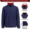 thumbnail image 2 of 3-Pack Men's Polar Fleece Pullover Quarter Zip Sweater (Sizes, S-2XL), 2 of 5