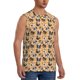 thumbnail image 2 of Fotbe Cute Dogs Head Men's Camiseta sin Mangas Estampada para Hombres, Playera Casual para Gimnasio, Entrenamiento, Playa-XX-Large, 2 of 7
