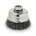 thumbnail image 2 of Weiler Crimped Wire Cup Brush, 3 in Dia., 3/8-24 UNF Arbor, Steel Wire - 1 EA (804-13243), 2 of 2