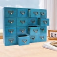 thumbnail image 2 of 16-Drawer Storage Cabinet Rustic Drawers Apothecary Cabinet Wooden Desk Drawer Organizer Apothecary Chests and Cabinets Herb Storage Box Tabletop Library Card Catalog Cabinet, 2 of 26