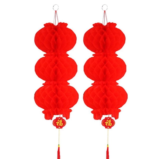 TQEHS Guirnaldas de linternas de panal para fiestas y decoración festiva para celebraciones navideñas U7A8