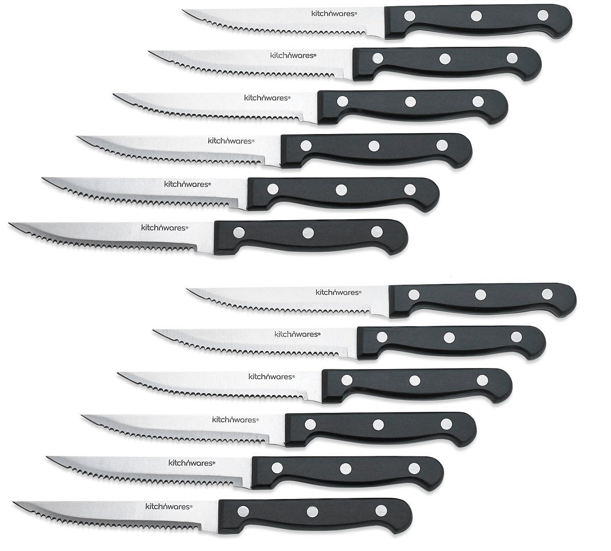 Steak Knives 12 Pc Superior Steak knives, Stainless Steel, Steak
