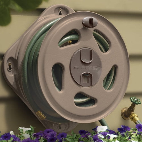 Suncast Sidewinder Wall Hose Reel, 60 ft - Walmart.com - Walmart.com