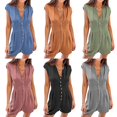 thumbnail image 1 of Mini mono de vacaciones con cuello en V para mujer, mono informal de playa de verano, pantalones cortos, 1 of 2