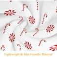 thumbnail image 3 of Christmas Throw Blanket Candy Cane Flannel Throw Blanket Super Soft Warm Bed Blanket Christmas Holiday Decor for Living Room Bedroom Sofa Couch 50x60 Inch, 3 of 6