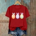 thumbnail image 4 of YueHuiYing Easter Shirts for Women Rabbit Bunny Eggs T Shirt Happy Easter Day Graphic Short Sleeve Tee Tops, 4 of 6