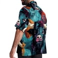 thumbnail image 3 of Yak Men's Short Sleeve Poplin Shirt, Casual Printed Button Down Summer Beach Shirt - Unisex, 3 of 6