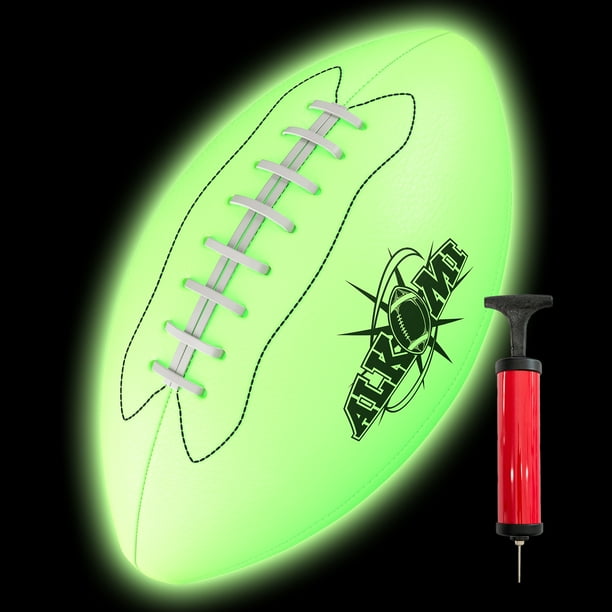 ALKOMI Glow in The Dark Football, Light Up Football, Led Football, Holographic Football, Glow in