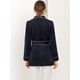 thumbnail image 5 of Allegra K Abrigo De Oficina Con Cinturón Cuello Vuelto Ribete De Contraste Para Mujer Azul Marino L, 5 of 7