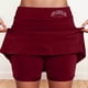 thumbnail image 2 of Falda culotte de talle medio para mujer: cintura elástica, bolsillos laterales, diseño fluido en capas, falda estampada informal para el verano., 2 of 6