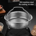 thumbnail image 4 of 304 Stainless Steel Steam Basket with Foldable Handle, Multifunctional Colander Insert for Electric Rice Cooker Pot, Made of Rustproof Material for Efficient Cooking, 4 of 7