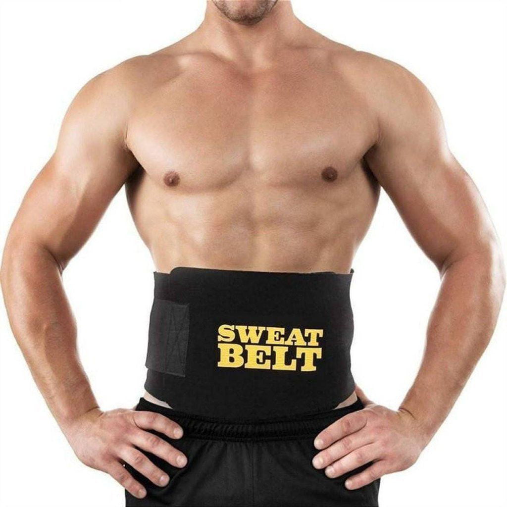 Men Slimming Waist Trainer Fat Burning Sauna Tummy Belt Body Shaper Girdle Belly 