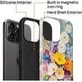 thumbnail image 2 of Magnetic Case for iPhone 15 Pro, Compatible with MagSafe Hybrid Heavy Duty 2 in 1 Full Body Rugged Shockproof Protection Glossy Case Oil Painting Flowers Garden, 2 of 7
