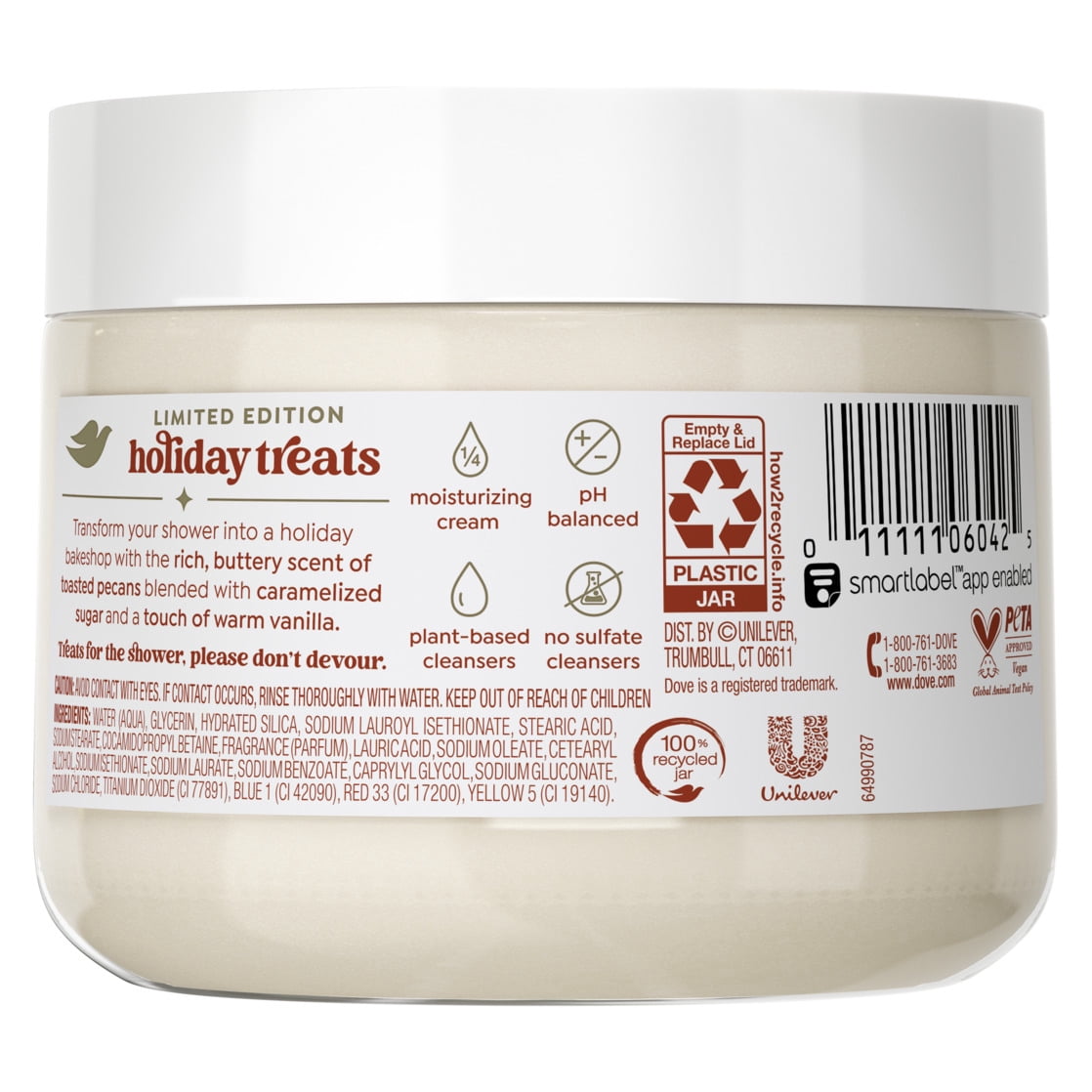 Dove Limited Edition Holiday Treats Apple Caramel Crumble Body Scrub, 15 oz