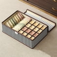 thumbnail image 5 of Underwear Organizer, Drawer Storage Bin, 3-in-1 Clothes and Socks Organizer with Reinforced Steel Frame, Durable Linen Fabric Storage Box for Home Use, Foldable and Space Saving, 5 of 9