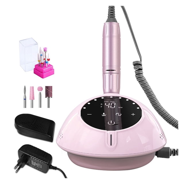 40000RPM Nail Drill Machine With HD Display, Manicure Machine New Upgrade Electric Nail File With Cutter, Nail Art Salon Tools ,Easy to Use
