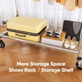 thumbnail image 2 of HOKEEPER Heavy Duty Double Rails Clothes Rack with Shelves, 450lbs Capacity Steel Garment Rack with Wheels, Commercial Grade Adjustable Length Bottom Mesh Shelf for Storage, Silver, 2 of 4