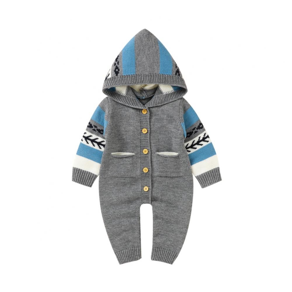 Infant Baby Boy Girl Clothes Unisex Baby Romper Long Sleeve Ribbed