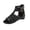 Black, variant on Large Size Fish Mouth Leather Buckle Open Toe Back Zipper Casual Sandals Summer Sandals for Women Black 39