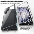 thumbnail image 2 of For Samsung Galaxy S24Ultra S22 S23 Ultra S23 FE Case Metal Alloy Magnetic 360° Full Surround Screen HD Glass Protection Cases, 2 of 5