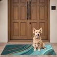 thumbnail image 4 of Teal Gold Marble Wave Pattern Door Rugs,Washable Non Slip Door Mats Indoor,Decorative Door Mats,Entry Mat Indoor for Entrance,Bedroom,Kitchen,Bathroom,16"x47", 4 of 6