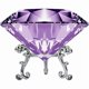 thumbnail image 1 of Large Crystal Diamond Paperweight With Stand Jewelry Wedding Decorations Centerpieces Home Decor 3.15 Inch (Purple) Purple -, 1 of 5