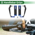thumbnail image 2 of Unique Bargains 7/8" 22mm 15/16" 24mm Motorcycle Hand Grips Cover Kit Aluminum Alloy Handlebar End Grips Blue, 2 of 7