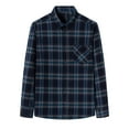thumbnail image 1 of XDZJLR Men Shirts Long Sleeved Pure Wool Plaid Plus Size Fashion Tops, 1 of 5