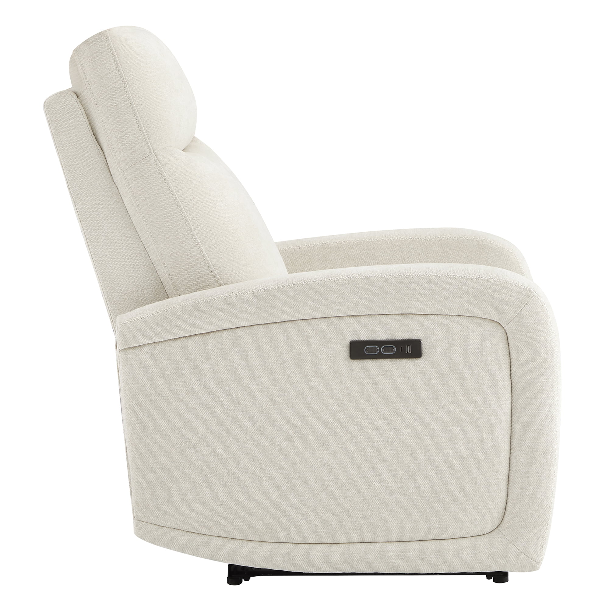 Spruce & Spring Zero Wall Hugger Power Recliner for Compact Spaces, Linen-Fabric