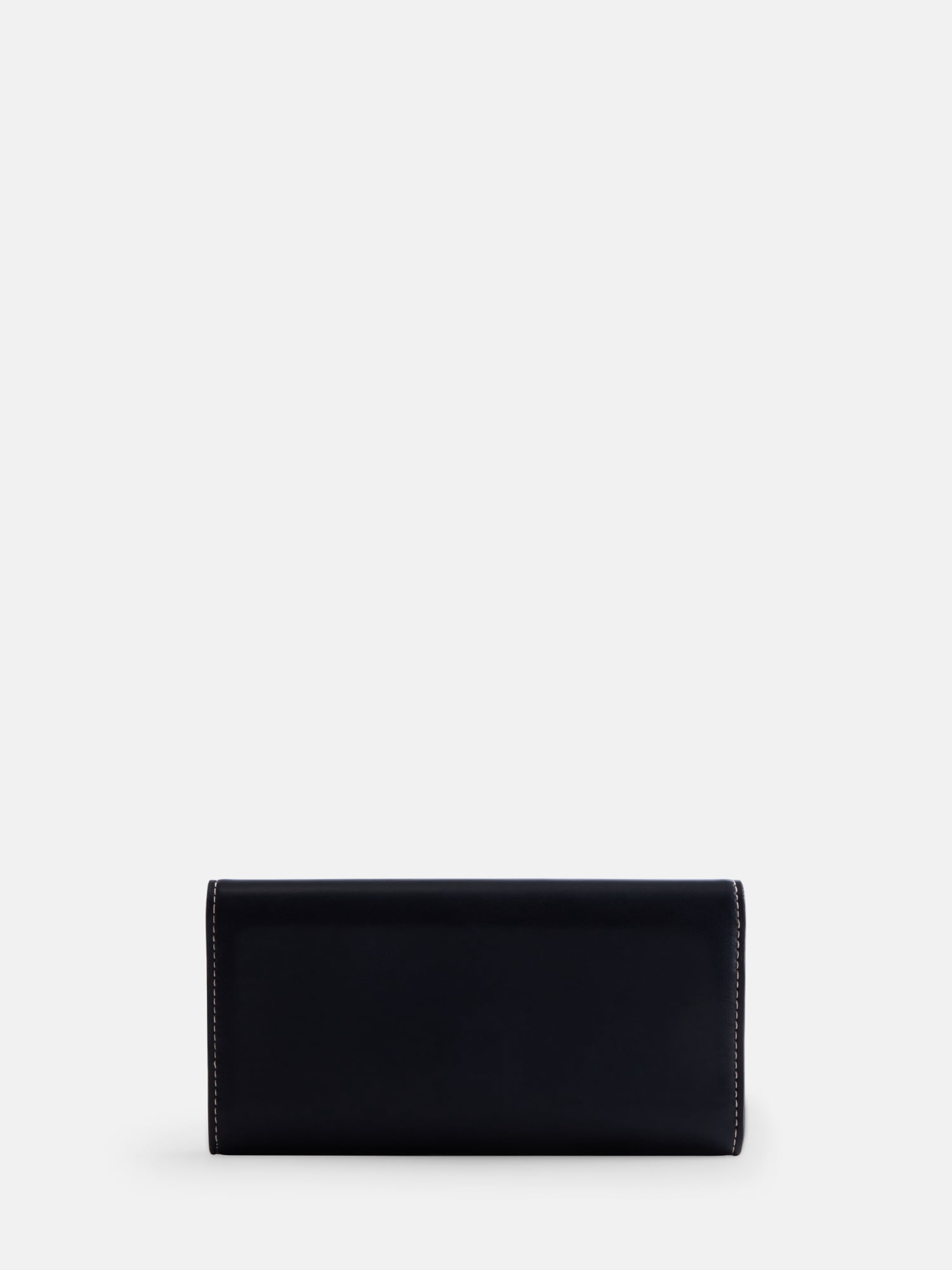 Free Assembly Women's Faux Leather Clutch Wallet, Black