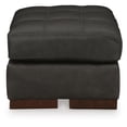 thumbnail image 4 of Signature Design by Ashley Contemporary Luigi Leather Ottoman, Black, 4 of 5