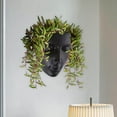 thumbnail image 2 of Creative Planter Decoration Wall Mounted Face Flower Pot for Outdoor Indoor Black, 2 of 9