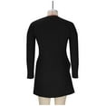 thumbnail image 6 of Maean Women's Knit Long Sleeve Dress Fall Winter Crewneck Casual Midi Tunic Dresses with Pockets, 6 of 7