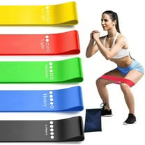 Elastic Resistance Loop Bands for Workout, Yoga, Physical Therapy, Pilates, 5 Pack