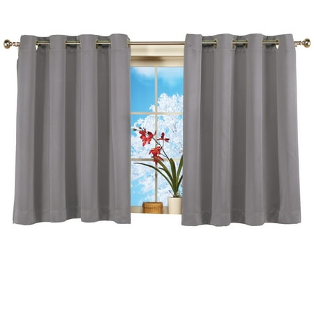 Short Blackout Window Curtain Panel Energy Efficient Noise
