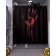 thumbnail image 3 of Halloween Bloody Hand Image Shower Curtain Set ，Waterproof Fabric Shower Curtains Shower Curtains for Bathroom,Bathroom Decor 72"x84", 3 of 6