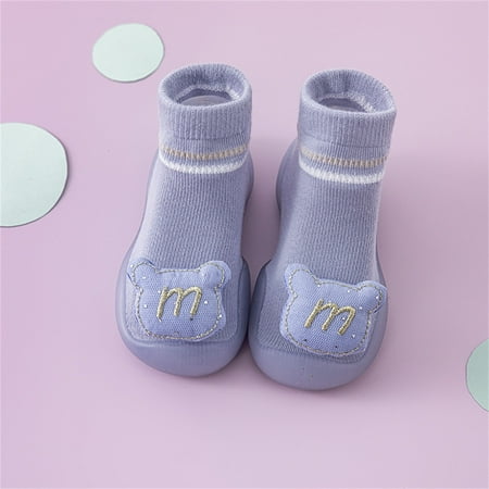 

FZM Christmas Toddler Kids Baby Boys Girls Shoes First Walkers Cute Cartoon Animals Antislip Socks Shoes Prewalker Sneaker