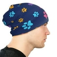 thumbnail image 6 of Beanie Hats for Men and Women, Cute Pet Dog Cartoon Paw Patterns Adult Unisex Knit Hat Winter Warm Skull Cap, 6 of 7