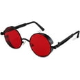 thumbnail image 6 of FEISEDY Retro Gothic Steampunk Sunglasses Round Metal Frame Punk Circle Inspired Shade Men B1857, 6 of 10